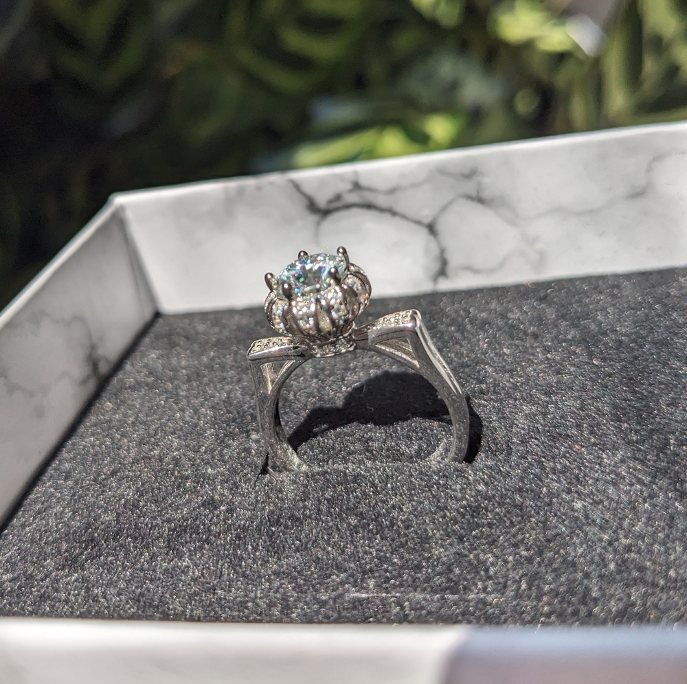 1 carat VVS1 Ring cat design